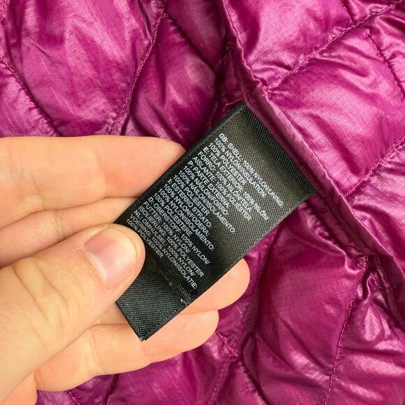 The North Face Women’s Thermoball Vest Rare Print Orange Purple Small Watercolor - Picture 6 of 11